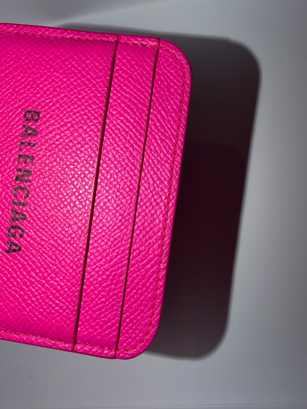 Balenciaga Hot Pink Leather Card Sleeve - Picture 7 of 9
